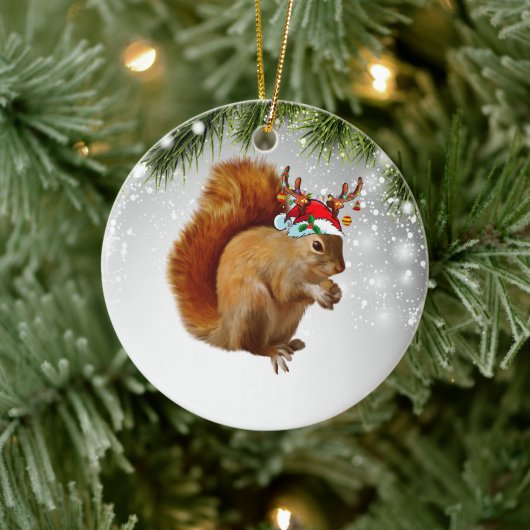 Chipmunk kerstcadeau voor Kind met chipmunk Keramisch Ornament (Boom)