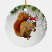 Chipmunk kerstcadeau voor Kind met chipmunk Keramisch Ornament (Voorkant)