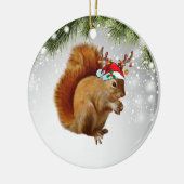 Chipmunk kerstcadeau voor Kind met chipmunk Keramisch Ornament (Links)