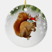 Chipmunk kerstcadeau voor Kind met chipmunk Keramisch Ornament (Achterkant)