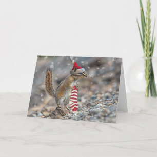 Chipmunk-kerstkaart Feestdagen Kaart