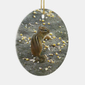 Chipmunk kerstversiering keramisch ornament (Rechts)