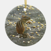 Chipmunk kerstversiering keramisch ornament (Voorkant)