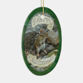 Chipmunk kerstversiering keramisch ornament (Rechts)