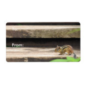 Chipmunk-klimtrap Etiket (Voorkant)
