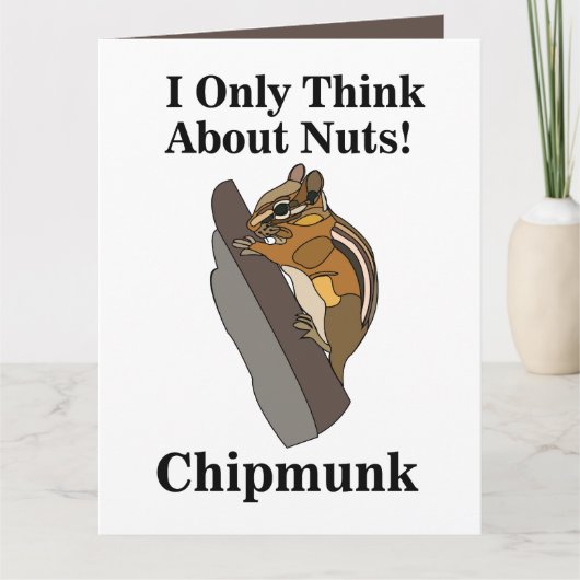 Chipmunk Knaagdier Funny Kaart (Voorkant)