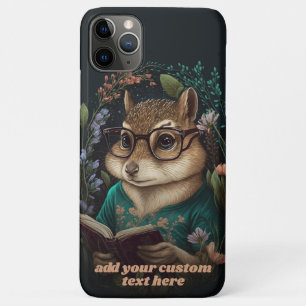 Chipmunk Lees Boek Wilde Bloem Cottagecore Aangepa Case-Mate iPhone Case