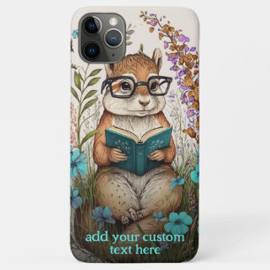 Chipmunk Lees Boek Wilde Bloem Cottagecore Aangepa Case-Mate iPhone Case
