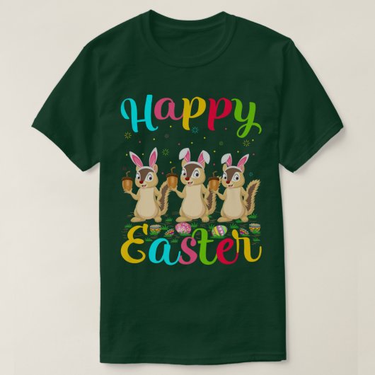 Chipmunk Lover Funny Easter Egg Bunny Chipmunk Hap T-shirt (Design voorkant)