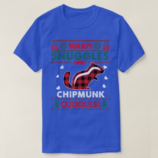 Chipmunk Lover Pajama Gifts Chipmunk Ugly Christma T-shirt (Design voorkant)
