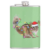Chipmunk Lover Xmas Lighting Santa Chipmunk Xmas Heupfles (Voorkant)