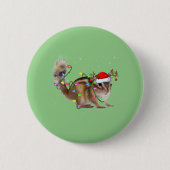 Chipmunk Lover Xmas Lighting Santa Chipmunk Xmas Ronde Button 5,7 Cm (Voorkant)