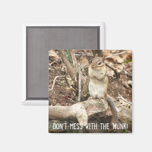 Chipmunk met attitude magneet (Voorkant / Achterkant)