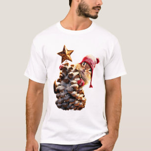 Chipmunk met een pijnkanonboom t-shirt
