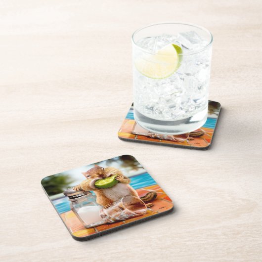 Chipmunk met Limoen Bier Onderzetter (Rechterzijde)