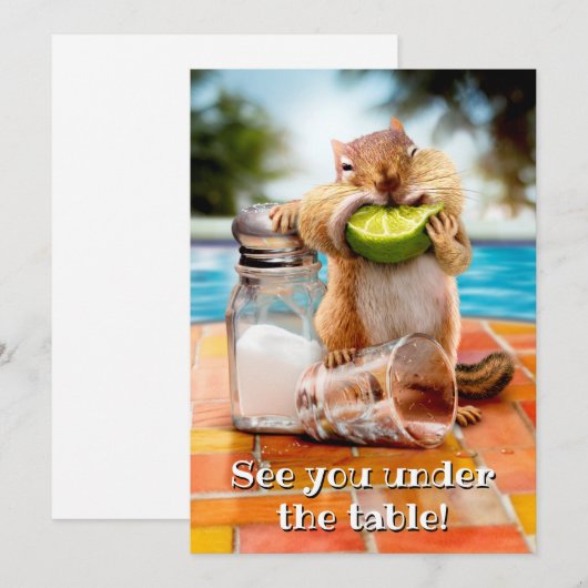 Chipmunk met Limoen Kaart (Voorkant / Achterkant)