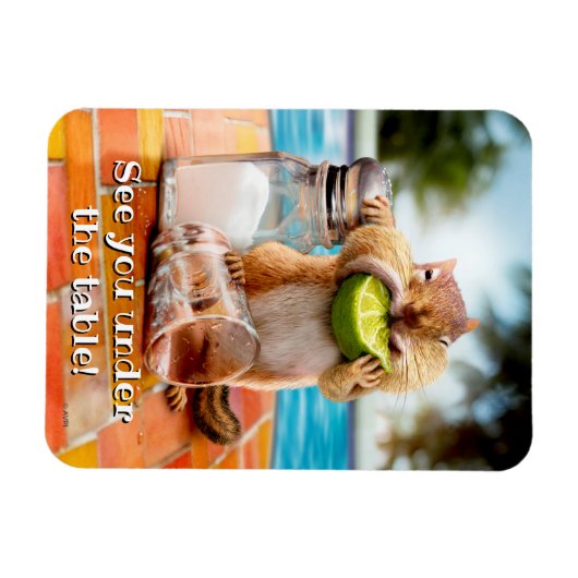 Chipmunk met Limoen Magneet (Horizontaal)