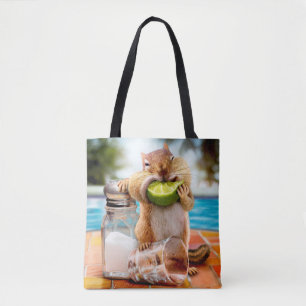 Chipmunk met Limoen Tote Bag