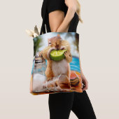 Chipmunk met Limoen Tote Bag (Dichtbij)