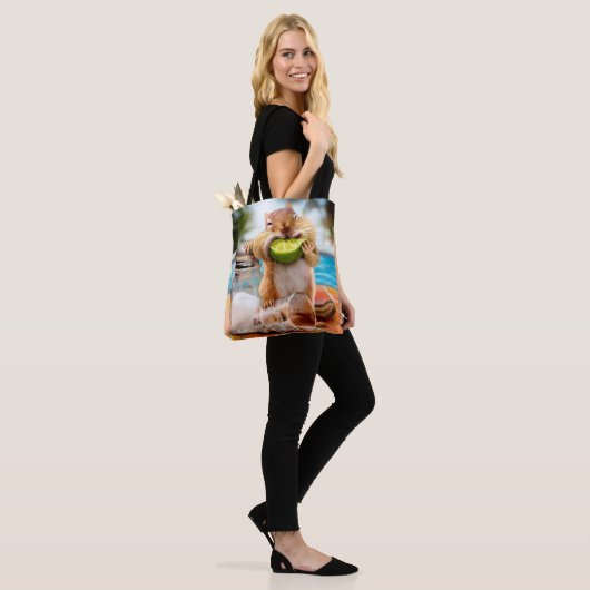 Chipmunk met Limoen Tote Bag (Op model)
