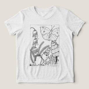 Chipmunk met mottenkleuring Tri-Blend shirt