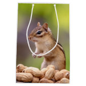 Chipmunk met pinda's medium cadeauzakje (Achterkant)