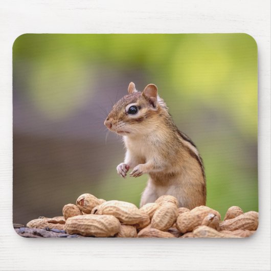 Chipmunk met pinda's muismat (Voorkant)