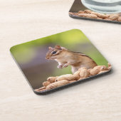 Chipmunk met pinda's onderzetter (Linkerzijde)