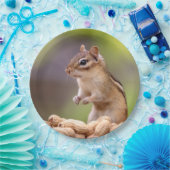 Chipmunk met pinda's papieren bordje (Feest)
