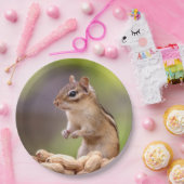 Chipmunk met pinda's papieren bordje (Feest)