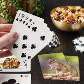 Chipmunk met pinda's pokerkaarten (Insitu)