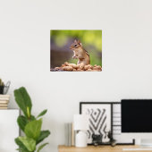 Chipmunk met pinda's poster (Thuiskantoor)