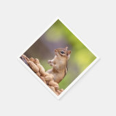 Chipmunk met pinda's servet (Hoek)