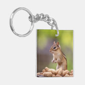Chipmunk met pinda's sleutelhanger (Voorkant Links)