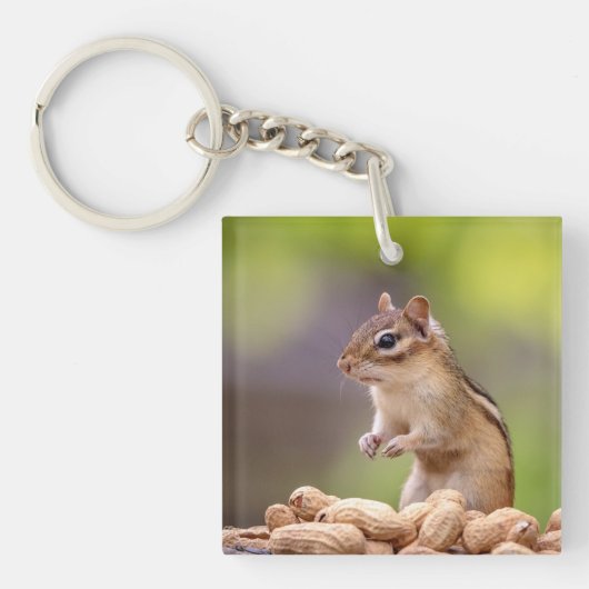 Chipmunk met pinda's sleutelhanger (Voorkant)