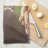 Chipmunk met pinda's theedoek (Quarter Fold)