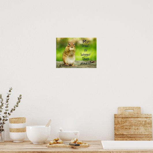 Chipmunk met Poster Treat (Keuken)
