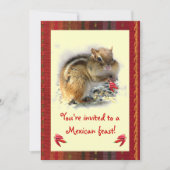 Chipmunk Mexican Feast Invitation Kaart (Voorkant)