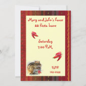 Chipmunk Mexican Feast Invitation Kaart (Achterkant)