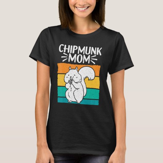 Chipmunk Moeder Retro Pet Chipmunk T-shirt (Voorkant)