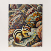 Chipmunk op de rotsen 500 Piece Puzzel Legpuzzel (Verticaal)