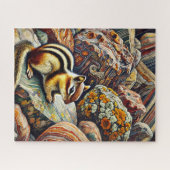 Chipmunk op de rotsen 500 Piece Puzzel Legpuzzel (Horizontaal)