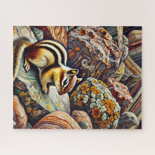 Chipmunk op de rotsen 500 Piece Puzzel Legpuzzel (Horizontaal)