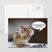 Chipmunk op Diet Foto Briefkaart (Voorkant / Achterkant)