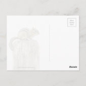 Chipmunk op een Fence Post Briefkaart (Achterkant)