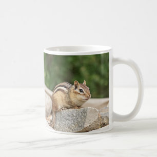 Chipmunk op een rots koffiemok