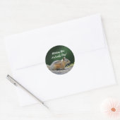 Chipmunk op log ronde sticker (Envelop)