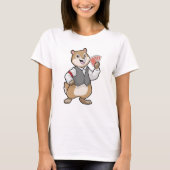 Chipmunk op Poker met pokerkaarten T-shirt (Voorkant)