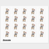 Chipmunk op Poker met pokerkaarten Vierkante Sticker (Vel)