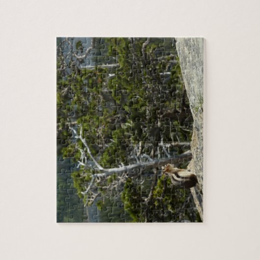 Chipmunk op Two Medicine Lake Overlook Legpuzzel (Verticaal)